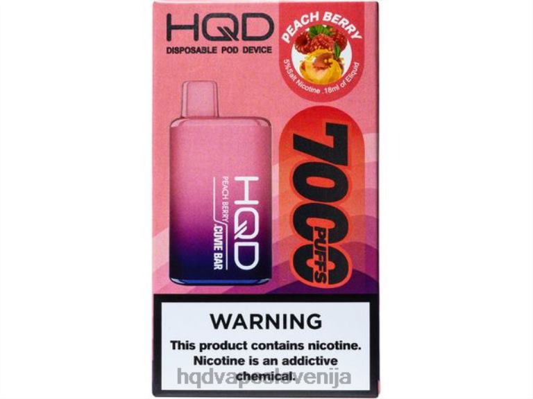 breskev jagodičja HQD CUVIE BAR za enkratno uporabo V26FR228 - HQD vape cena -