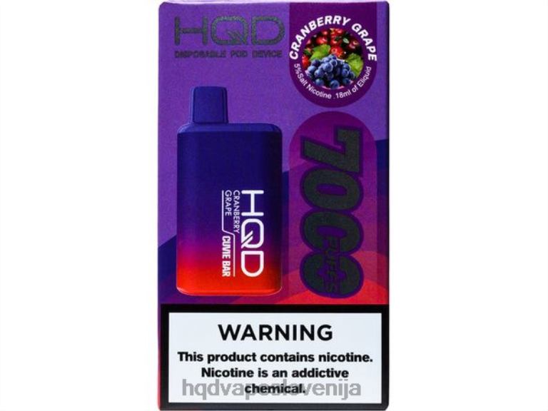 brusnično grozdje HQD CUVIE BAR za enkratno uporabo V26FR161 - HQD vape Ljubljana -