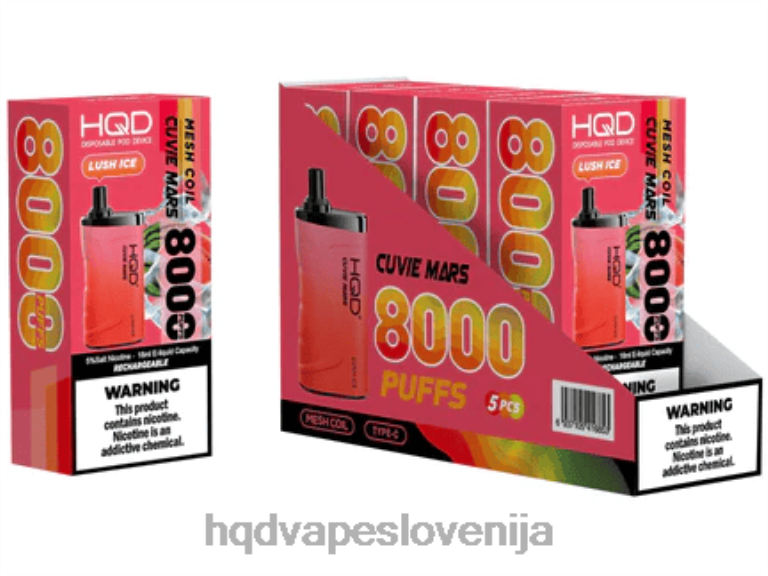 bujni led HQD CUVIE MARS za enkratno uporabo V26FR211 - HQD vape Ljubljana -