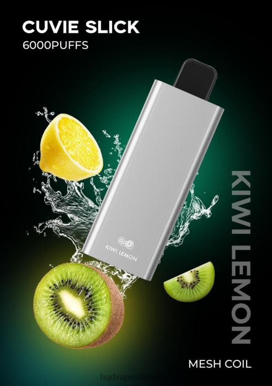 gladek kivi limona HQD CUVIE SLICK 6000 vpihov V26FR30 - HQD vape Slovenija -