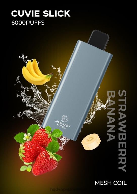 gladka jagodna banana HQD CUVIE SLICK 6000 vpihov V26FR32 - HQD vape sale -