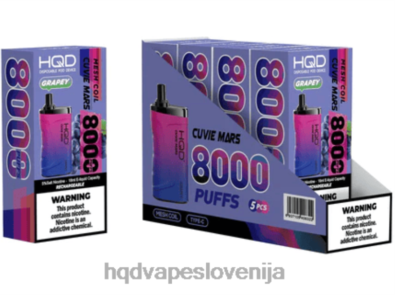 grapey HQD CUVIE MARS za enkratno uporabo V26FR170 - HQD vape Slovenija -