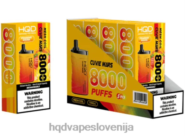 jagodna banana HQD CUVIE MARS za enkratno uporabo V26FR255 - HQD cigareta -