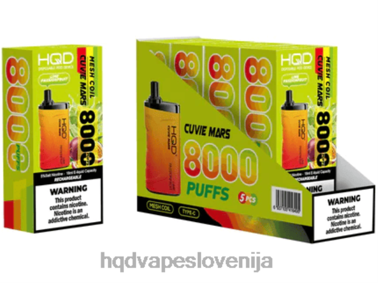 limeta pasijonka HQD CUVIE MARS za enkratno uporabo V26FR208 - HQD vape cena -