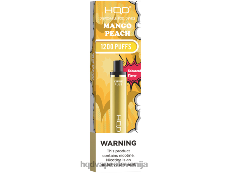 mango breskev HQD CUVIE PLUS vape za enkratno uporabo V26FR217 - HQD wholesale -