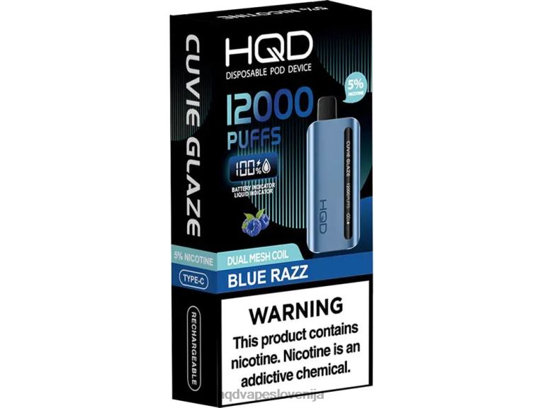 modra razz HQD CUVIE GLAZE vape za enkratno uporabo 12000 V26FR137 - HQD wholesale -