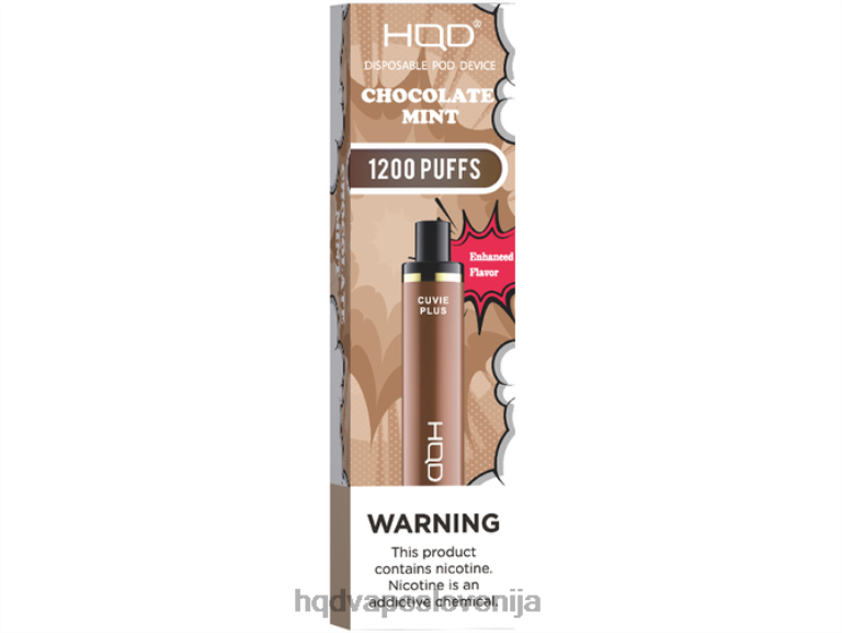 čokoladna meta HQD CUVIE PLUS vape za enkratno uporabo V26FR153 - HQD vapes -