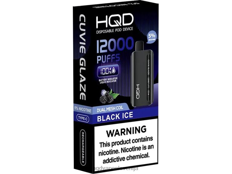 črn led HQD CUVIE GLAZE vape za enkratno uporabo 12000 V26FR134 - HQD vape price -