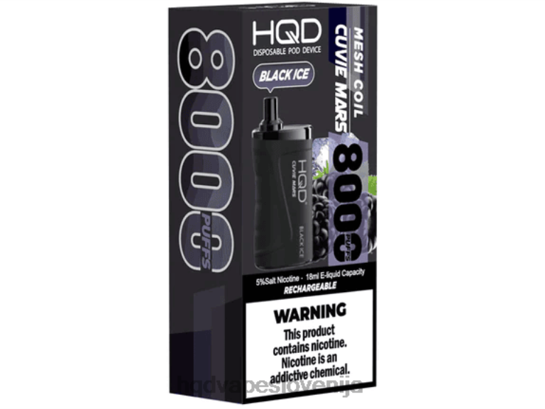 črn led HQD CUVIE MARS za enkratno uporabo V26FR135 - HQD cigareta -