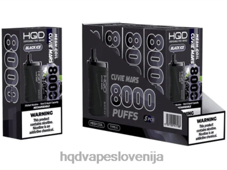 črn led HQD CUVIE MARS za enkratno uporabo V26FR135 - HQD cigareta -