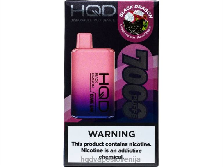 Črni zmaj HQD CUVIE BAR za enkratno uporabo V26FR131 - HQD vape Ljubljana -