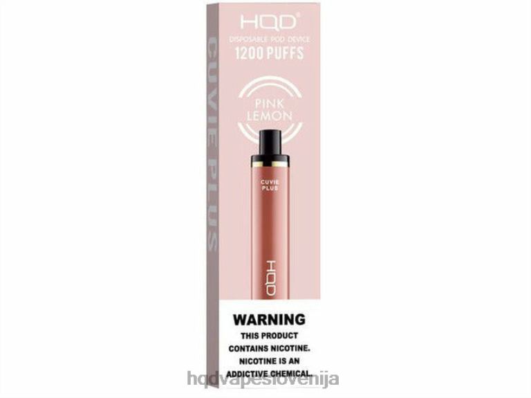 roza limona HQD CUVIE PLUS vape za enkratno uporabo V26FR237 - HQD wholesale -