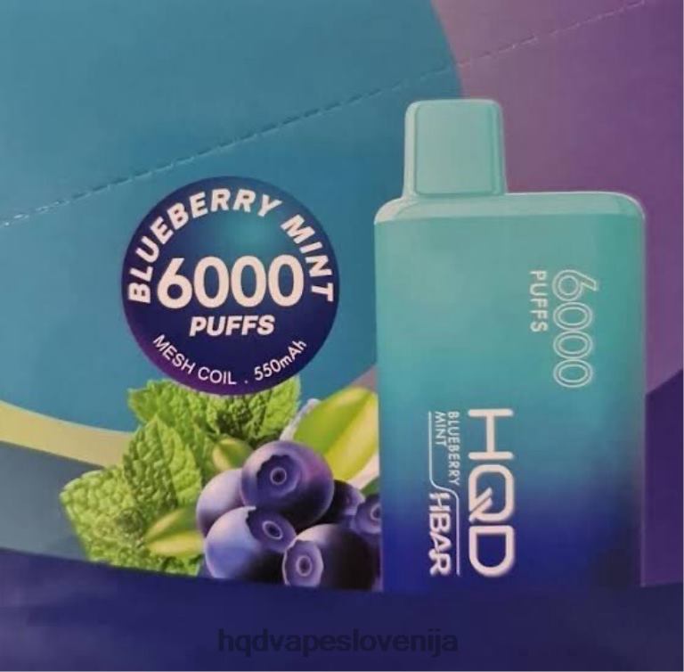 borovničeva meta HQD HBAR 6000 vpihov V26FR51 - HQD vape Ljubljana -