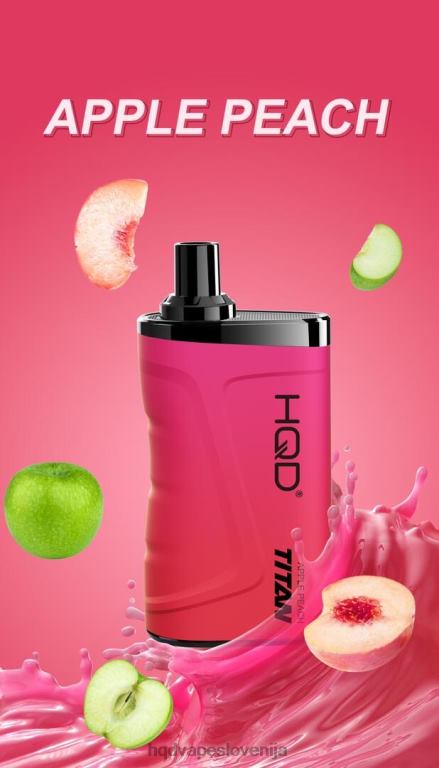 jabolko breskev HQD TITAN 7000 vpihov V26FR12 - HQD vape sale -
