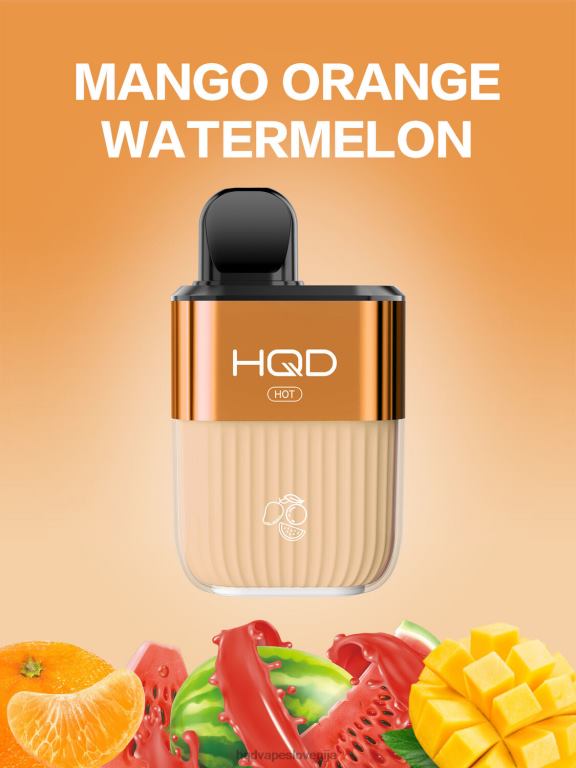 mango pomaranča lubenica HQD HOT 5000 vpihov V26FR60 - HQD vape Slovenija -