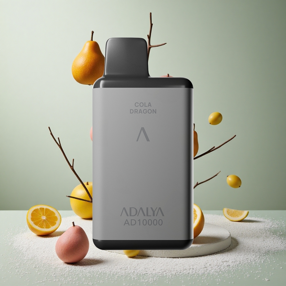 Adalya AD 10000 Puffs Enkratna Vape Mint Točka Svetlo Modra LED