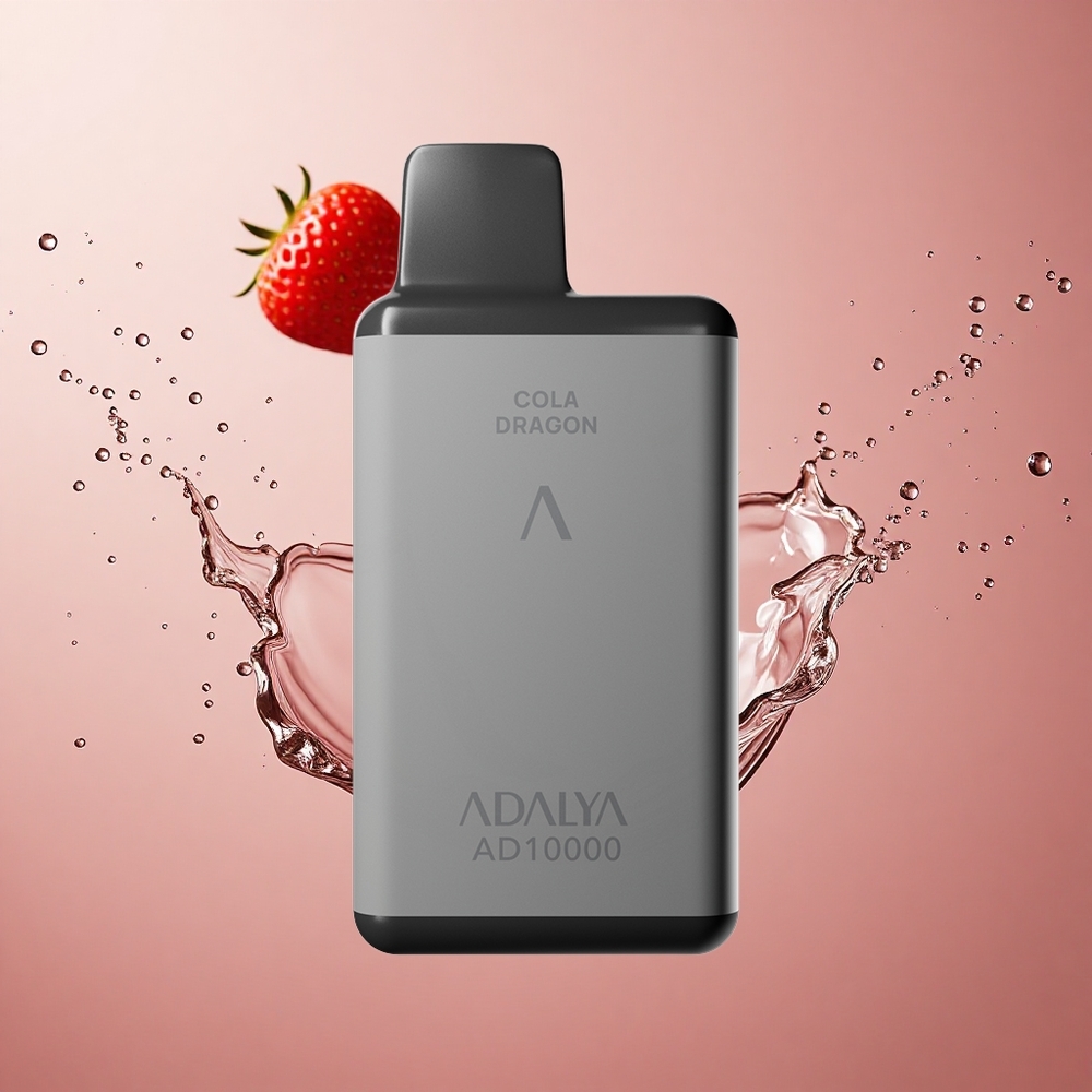 Adalya AD 10000 Puffs Slovenski Za enkratno uporabo Vape Jagoda Pršinek Siva Vesoljska Barva
