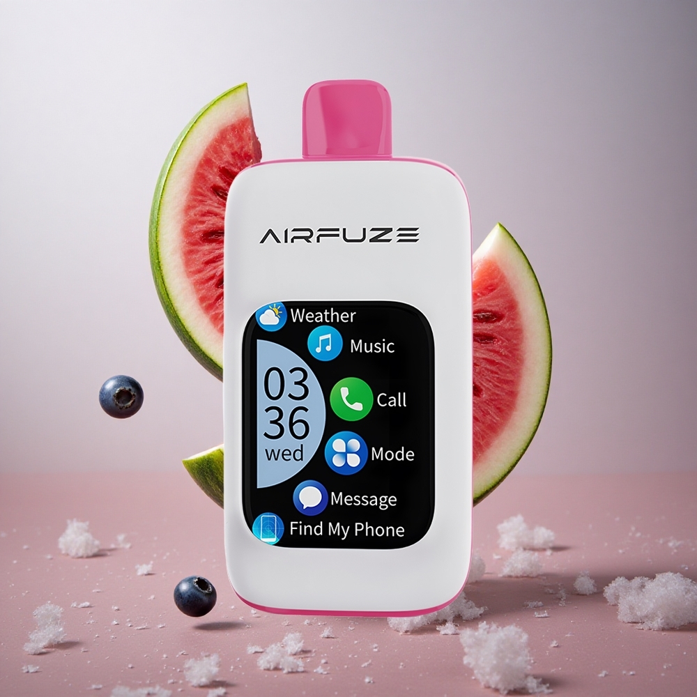 AirFuze Smart 30000 Puffs Cigaretni vložki za enkratno uporabo Borovnica Lubenica 900mAh Type-C
