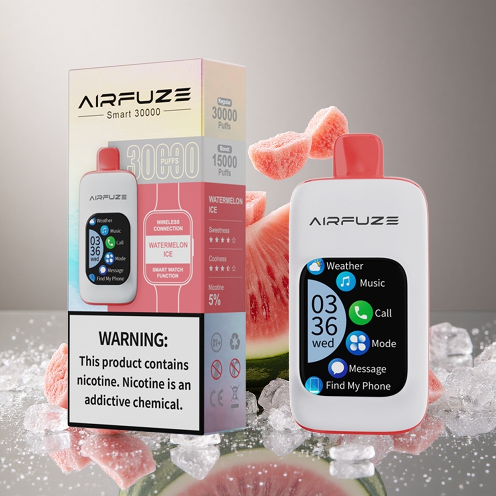 AirFuze Smart 30000 Puffs Cigaretni vložki za enkratno uporabo Lubenica Led 900mAh