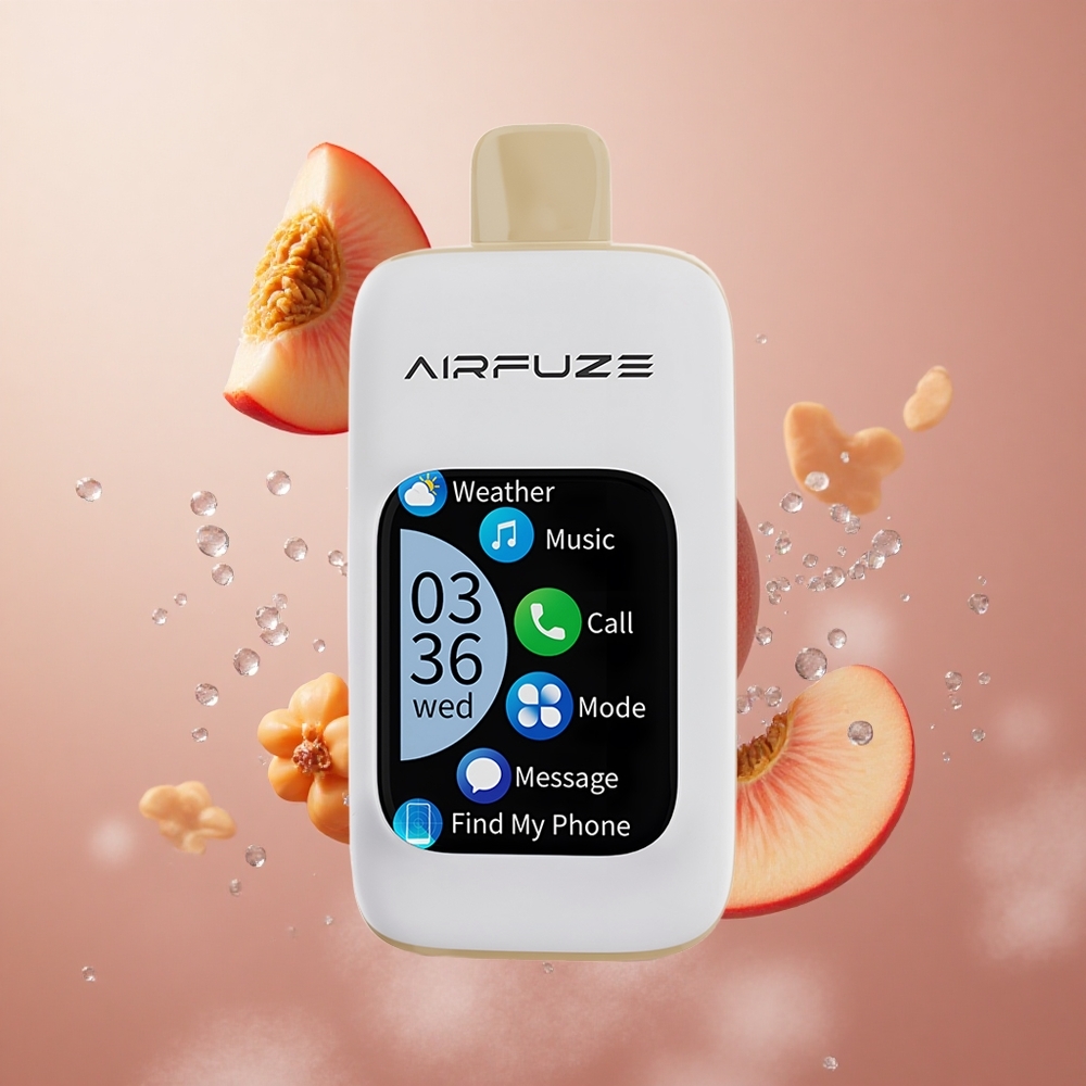 AirFuze Smart 30000 Puffs Sokasti Breskev Cigaretni vložki za enkratno uporabo 900mAh TFT