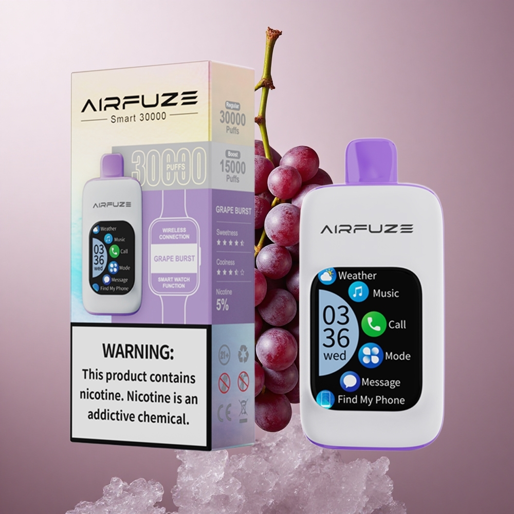 AirFuze Smart 30000 Puffs Za enkratno uporabo Vape Grozdni Pok 900mAh