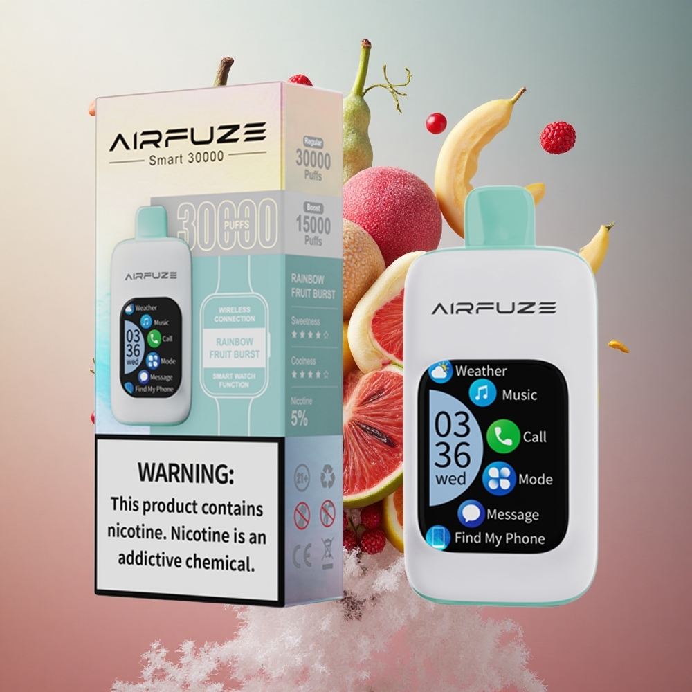 AirFuze Smart 30000 Puffs Za enkratno uporabo Vape Mavrični Sadni Pokus 900mAh