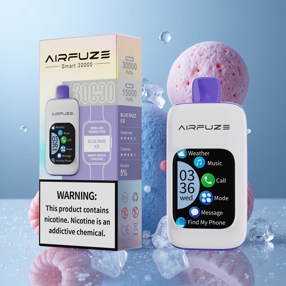 AirFuze Smart 30000 Puffs Za enkratno uporabo Vape Modra Malina Led + 900mAh