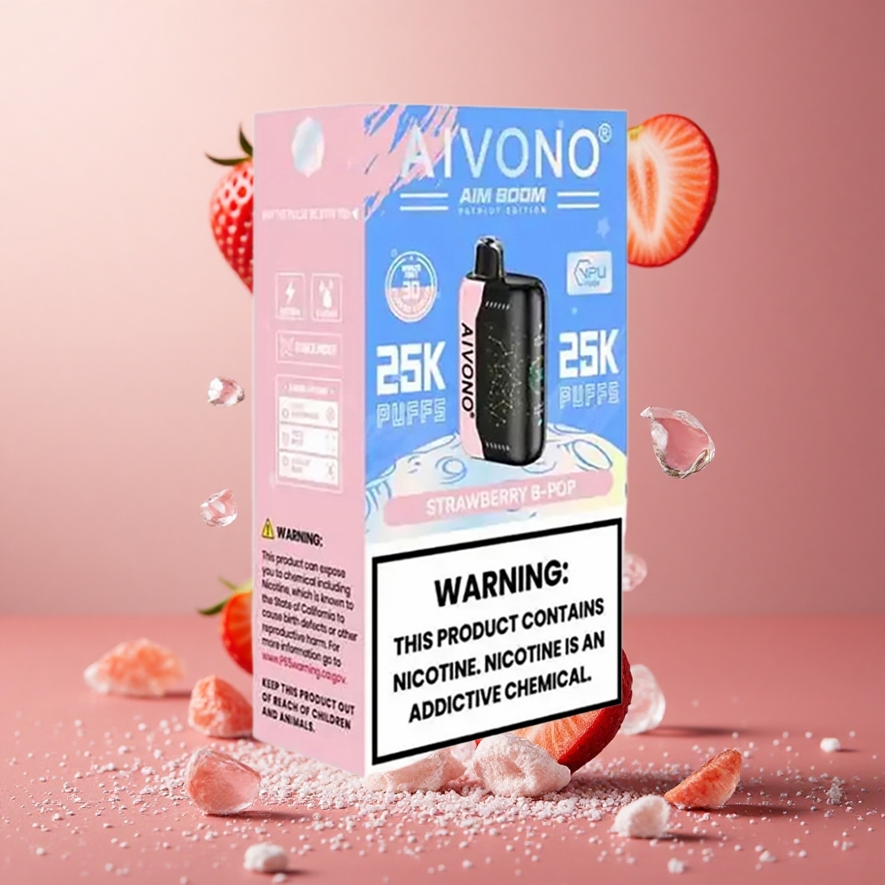 Aivono Aim Boom 25000 Puffs E-Likvid 28ml Jagoda B Pop