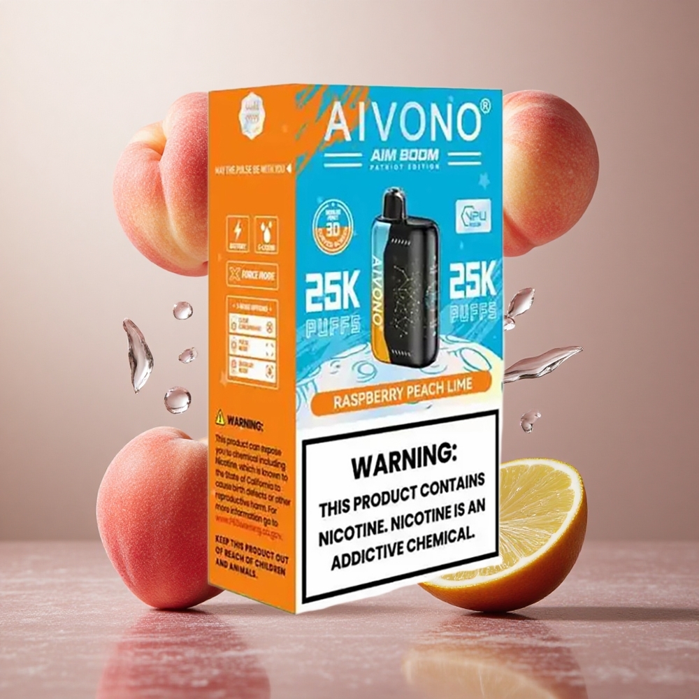 Aivono Aim Boom 25000 Puffs Malina Breskeva Limeta 28ml 650mAh