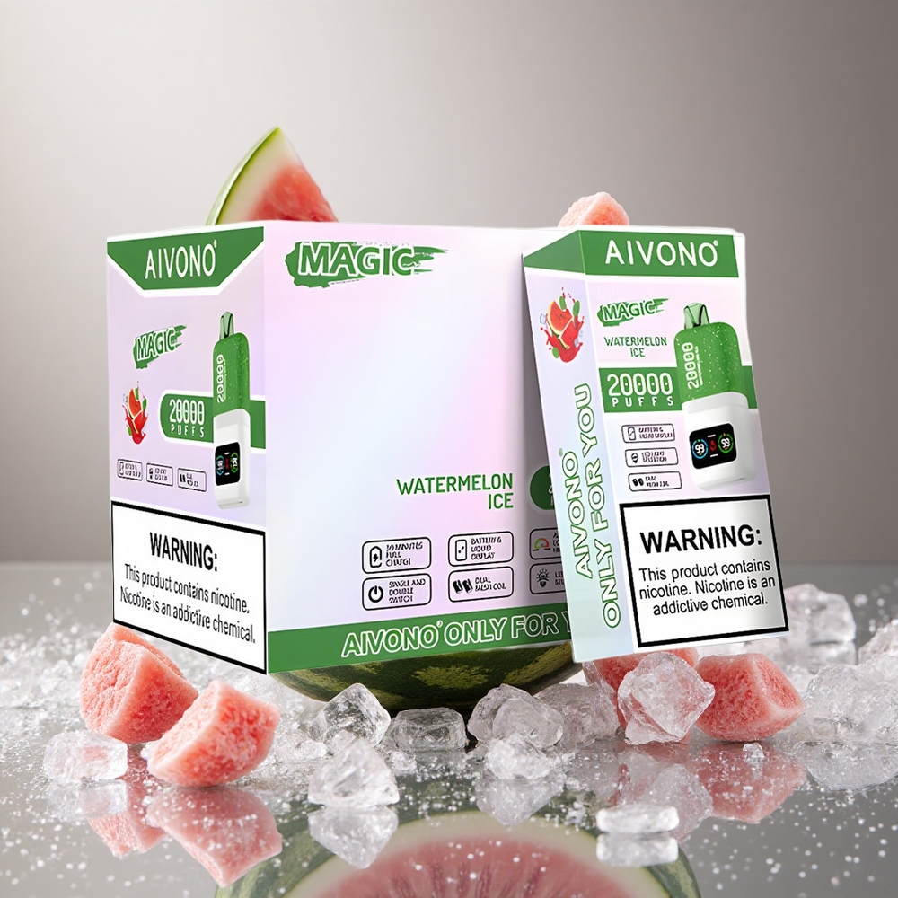 Aivono Aim Magic 20000 Puffs Za enkratno uporabo Vape Lubenica Led (Watermelon Ice) 26ml Dual Mesh Coils
