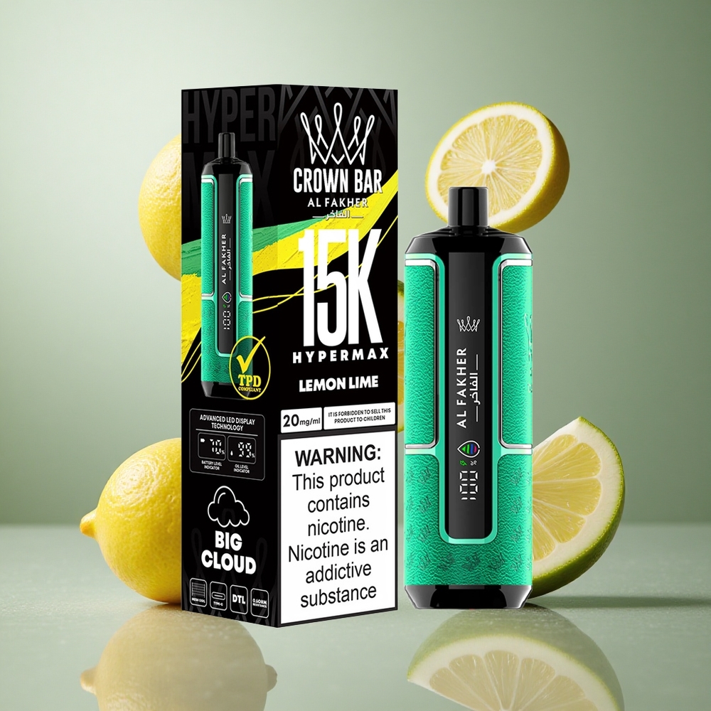 Al Fakher Crown Bar 15K Citrona Limeta Hipermax Enkratna Vape