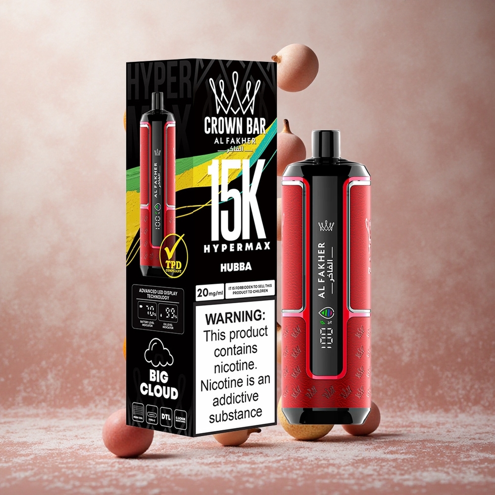 Al Fakher Crown Bar 15K Hypermax Enkratna E-cigareta 22ml 6mg/ml Nikotin