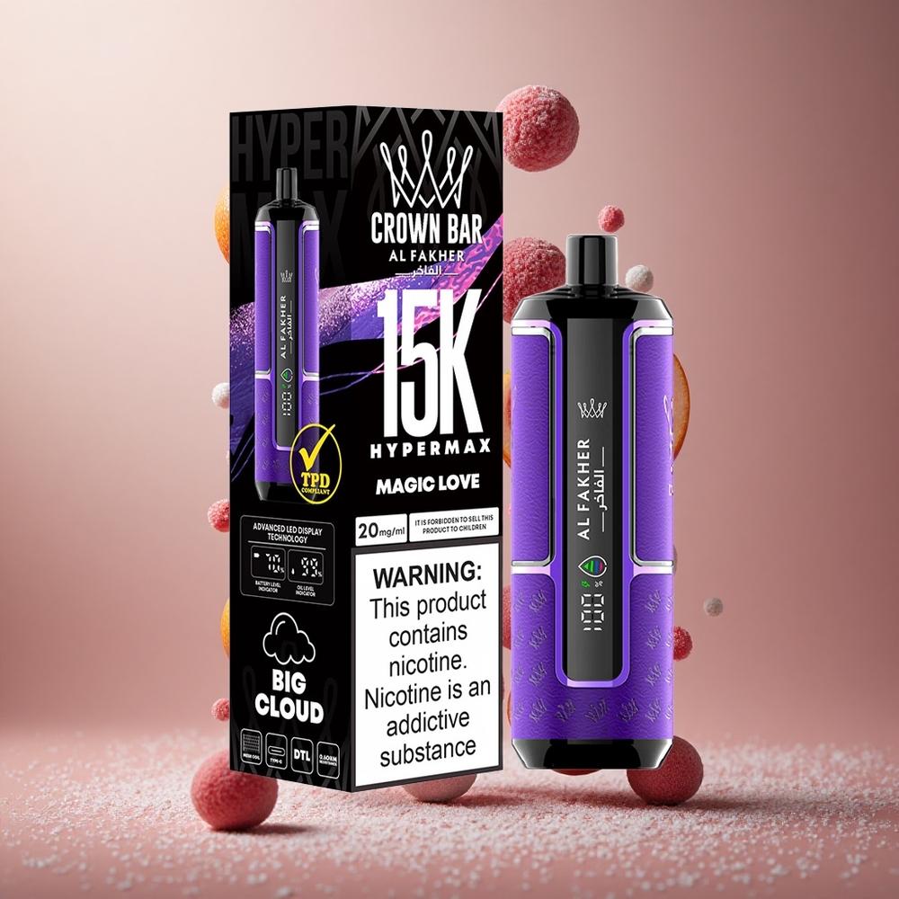 Al Fakher Crown Bar 15K Magic Love Hypermax Enkratna E-cigareta 22ml/600mAh