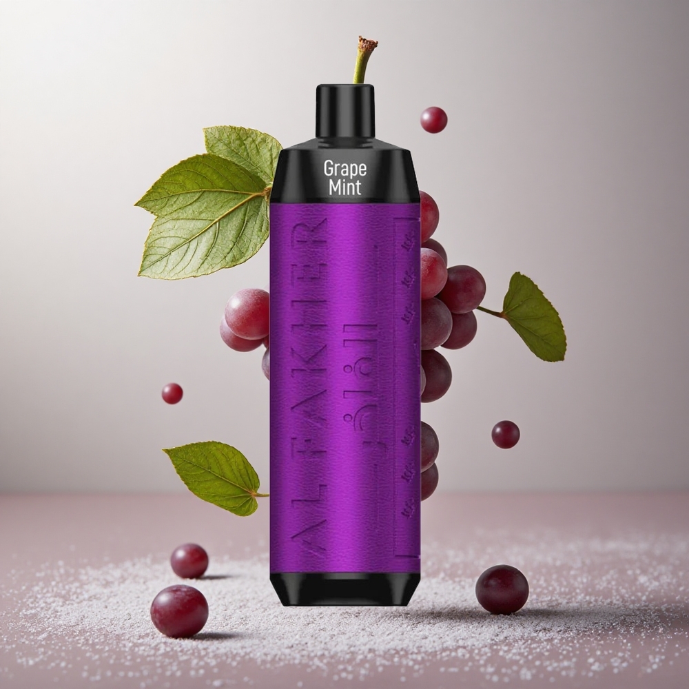 Al Fakher Crown Bar 8000 Kristal Enkratna Vape Grozdje Meta 18ml 5mg Nikotin