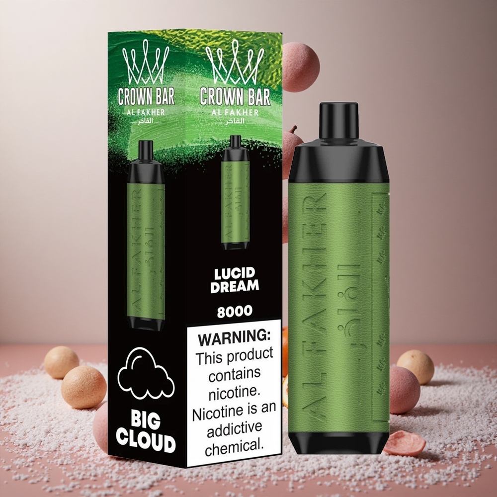 Al Fakher Crown Bar 8000 Kristalni Enkratni Vape Lucid Dream 18ml 5mg Nikotin