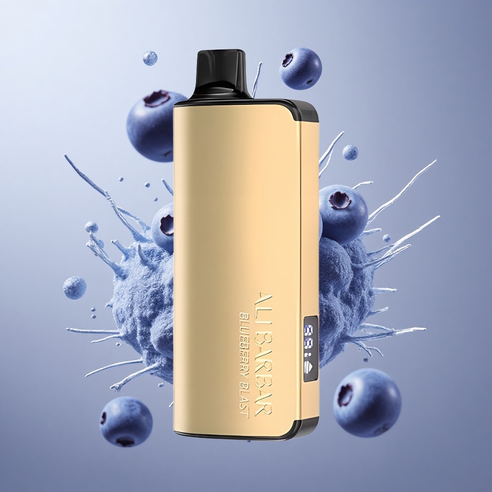 Alibarbar Ingot 9000 Puffs 22ml Borovnični Blast LED Display