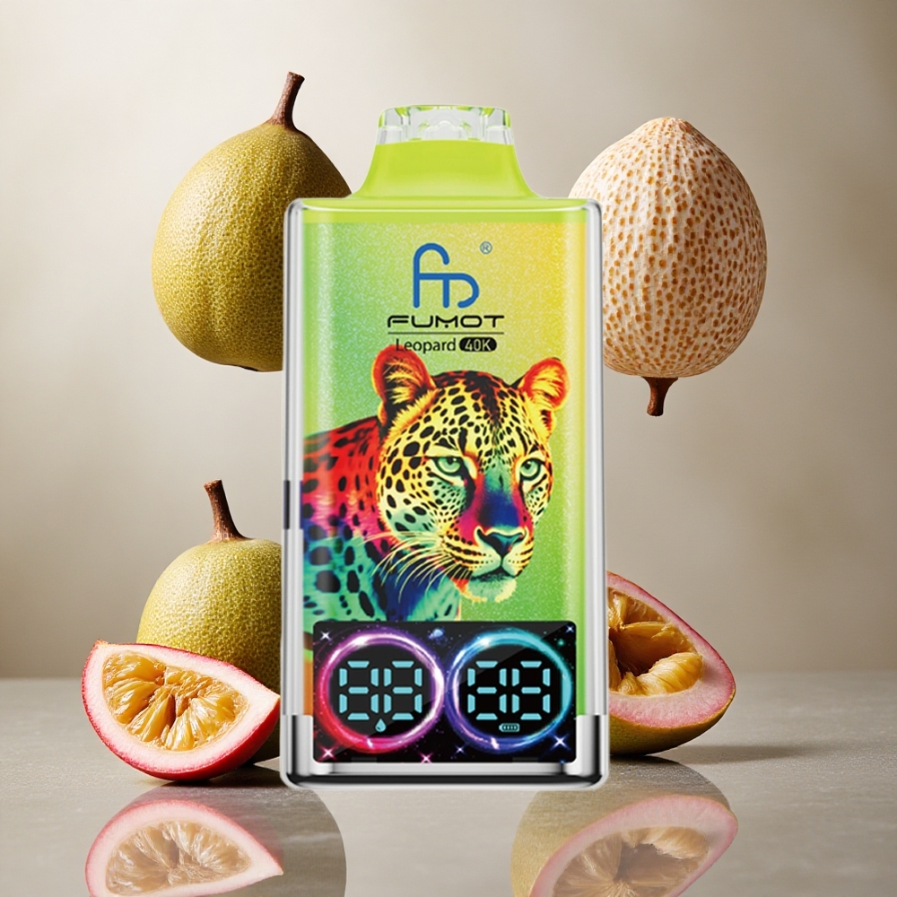 Fumot Leopard 40K Puffs Enkratna E-cigareta Kivi Pasijonka Guava z 700mAh Baterijo