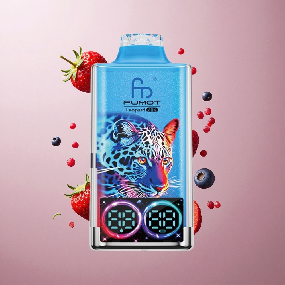 Fumot Leopard 40K Puffs Mešane Jagode 0%, 2%, 3%, 5% Nikotin Dual Mesh