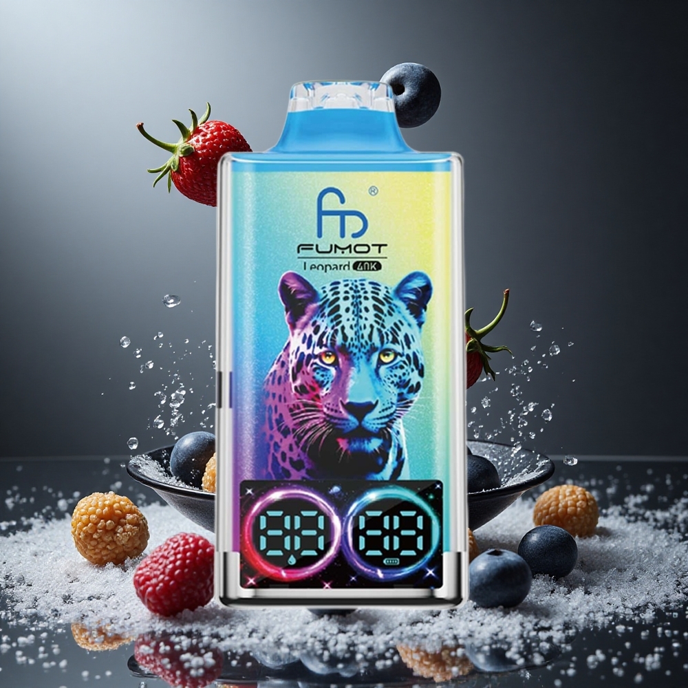 Fumot Leopard 40K Puffs Črni Zmaj Led Dual Mesh 700mAh