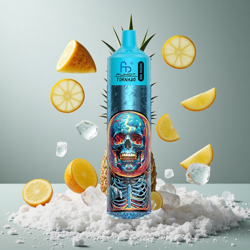 Fumot RandM Tornado 30000 Puffs Ananas Led Za enkratno uporabo Vape 30mL 2%,5% Nikotin