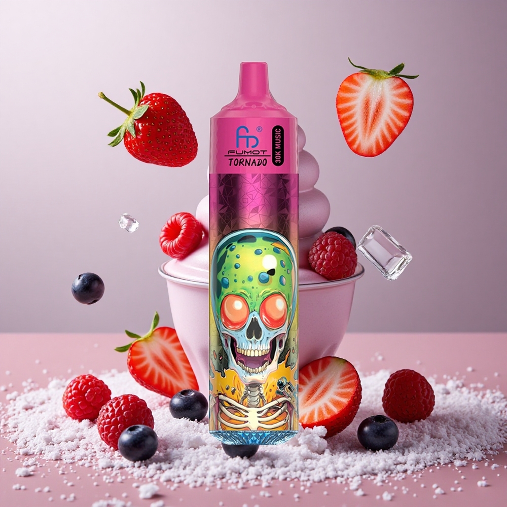 Fumot RandM Tornado 30000 Puffs Borovnica Jagoda Malina Sladoled 30mL 2%,5% Nikotin