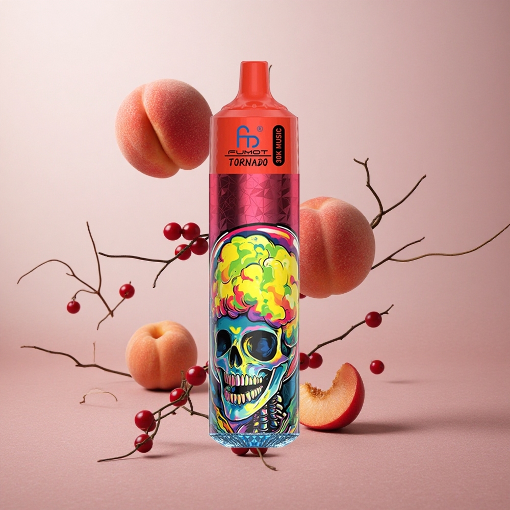 Fumot RandM Tornado 30000 Puffs Breskva Jagode 30mL 2%,5% Nikotin
