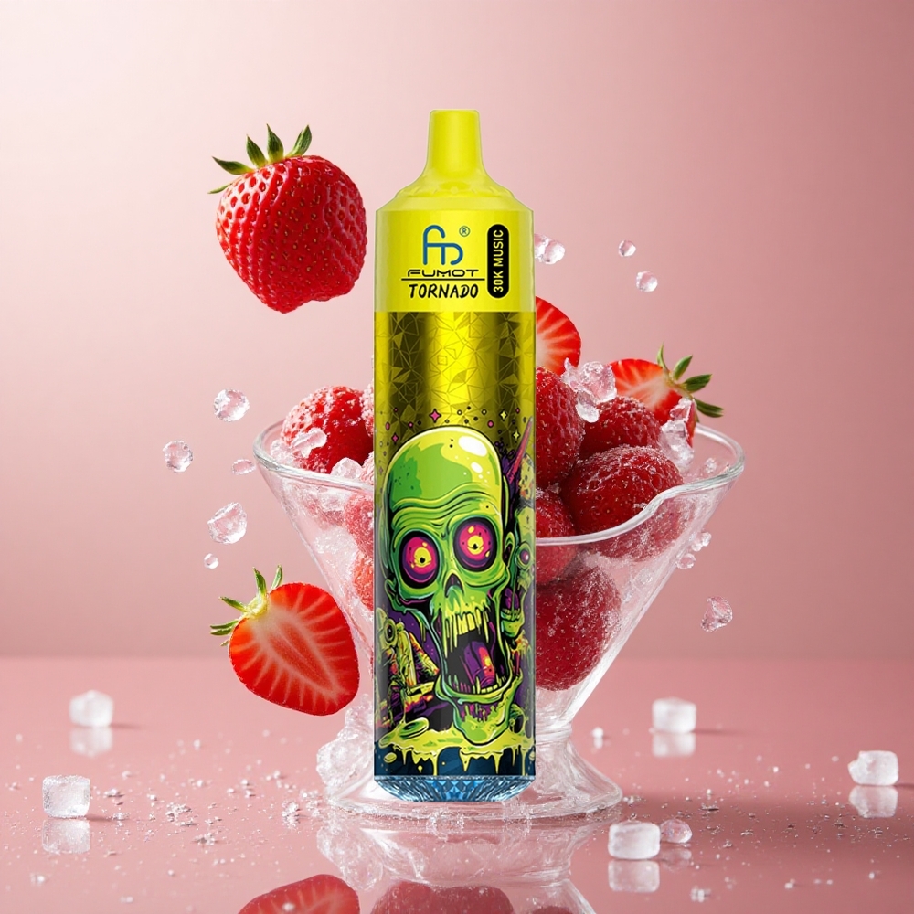 Fumot RandM Tornado 30000 Puffs Jagoda Led Napolnjeno 30mL