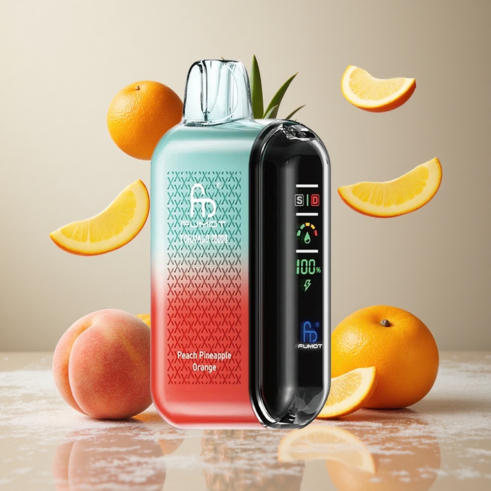 Fumot Tornado 20000 Puffs Dual Mesh Coil Breskeva Ananas Pomaranča