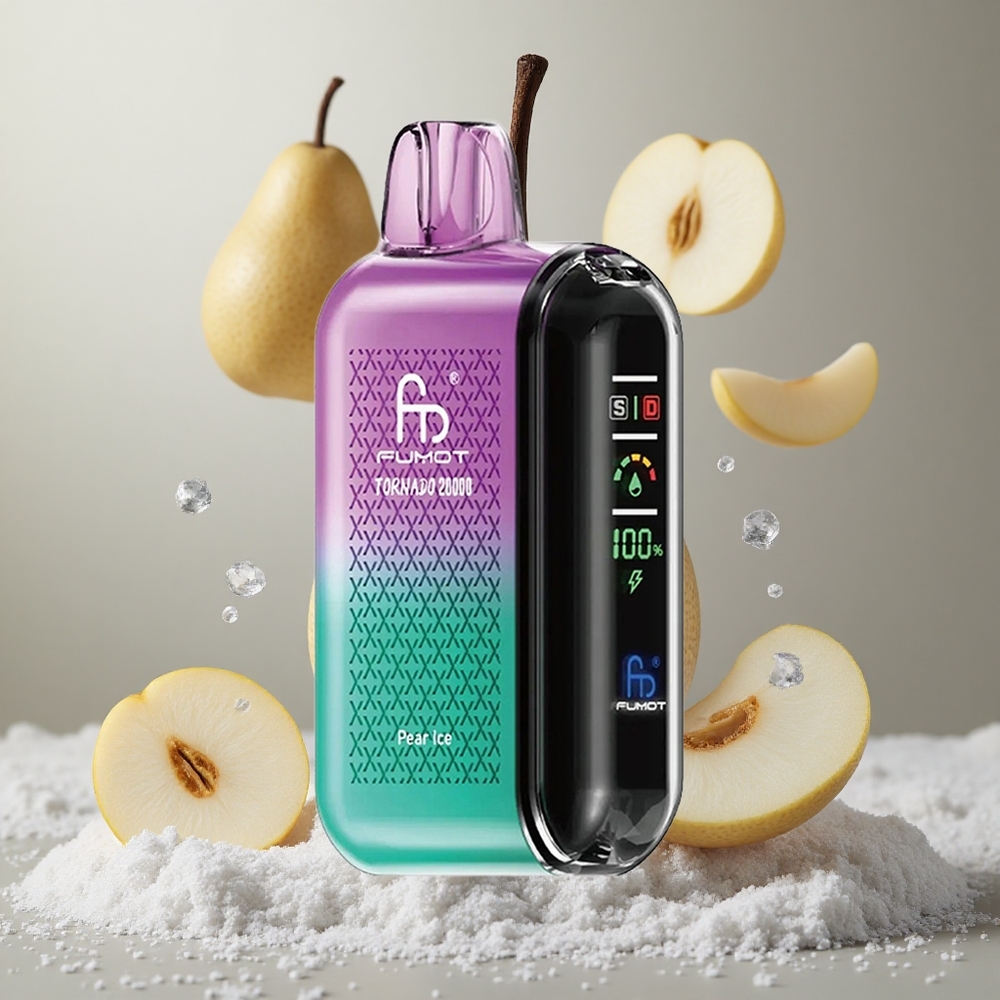 Fumot Tornado 20000 Puffs Dual Mesh Coil Hruška Led Za enkratno uporabo Vape