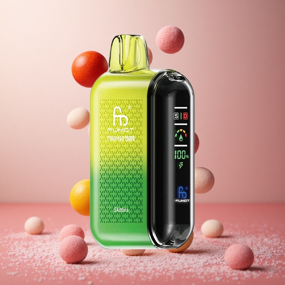 Fumot Tornado 20000 Puffs Dual Mesh Coil Za enkratno uporabo Vape Škatlice