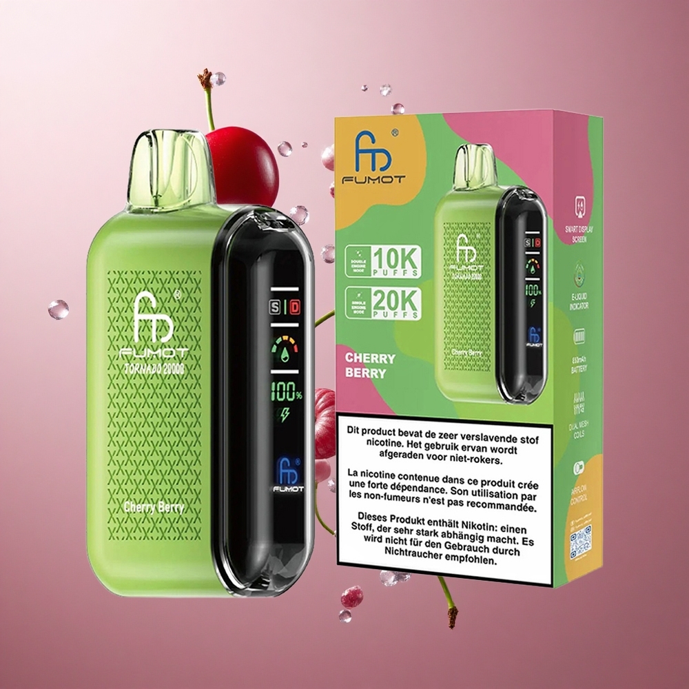 Fumot Tornado 20000 Puffs Dual Mesh Coil Češnja Jagoda