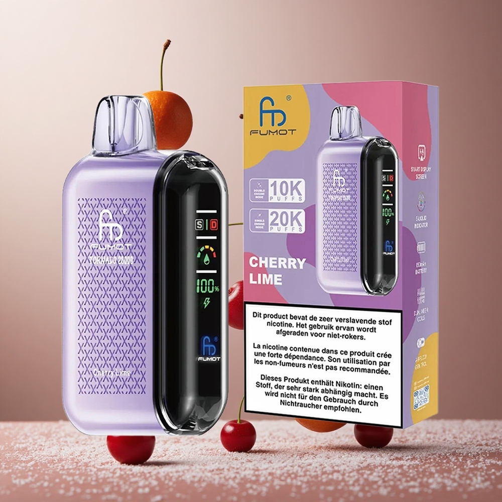 Fumot Tornado 20000 Puffs Dual Mesh Coil Češnja Limeta