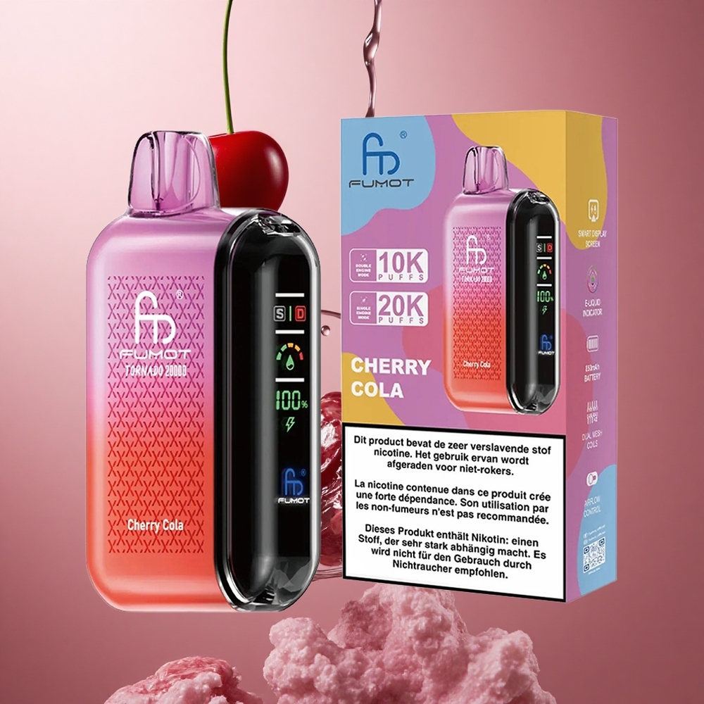 Fumot Tornado 20000 Puffs Dual Mesh Coil Češnjeva Kola