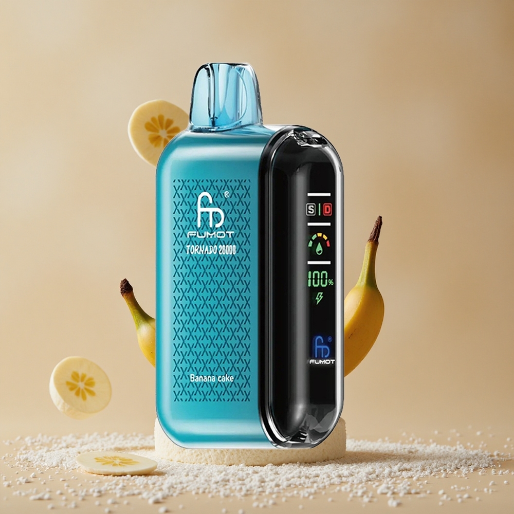 Fumot Tornado 20000 Puffs Dvojni Mesh Bananina Torta 20ml 850mAh